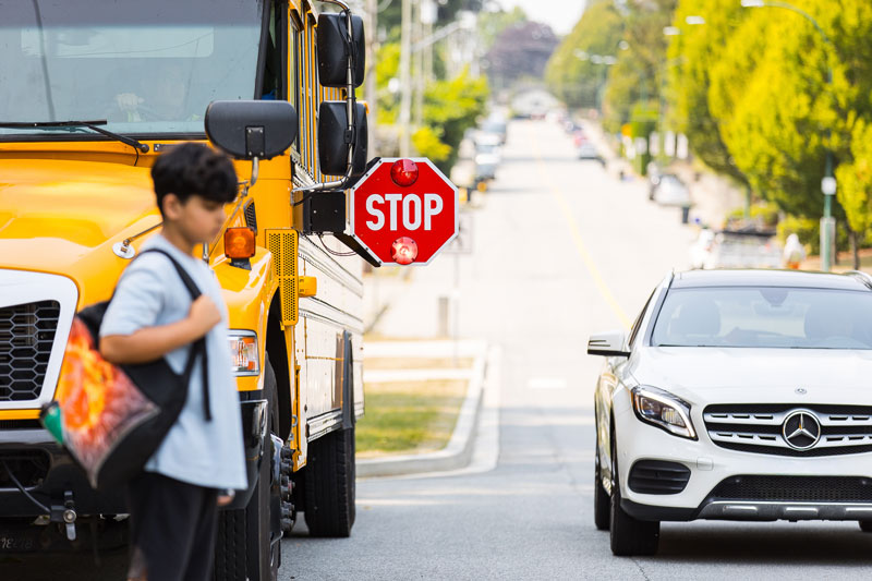 school bus stop arm